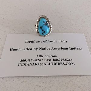 Turquoise Silver Navajo Ring
